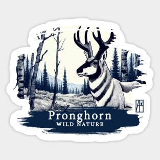 Pronghorn - WILD NATURE - PRONGHORN -9 Sticker